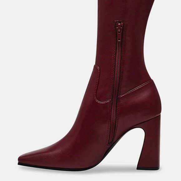 Steve Madden Womens Lamarca Burgundy Color Block-Heel Size 5M - F47 - Picture 3 of 6